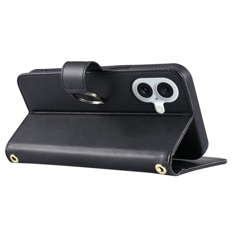 Housse iPhone 17 Premium Design avec Lanière et Bandoulière