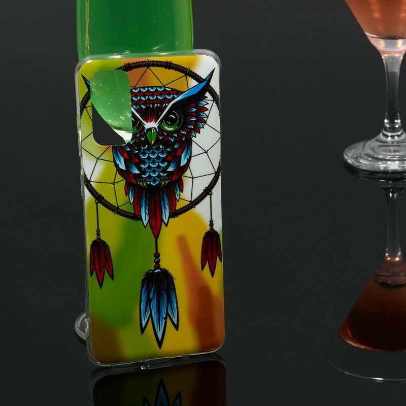 Coque Samsung Galaxy S20 Attrape Rêves Hibou Fluorescente