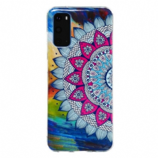 Coque Samsung Galaxy S20 Mandala Coloré Fluorescente