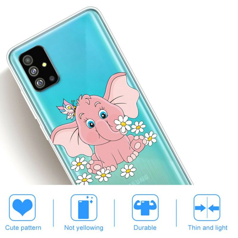 Coque Samsung Galaxy S20 Transparente Éléphant Rose