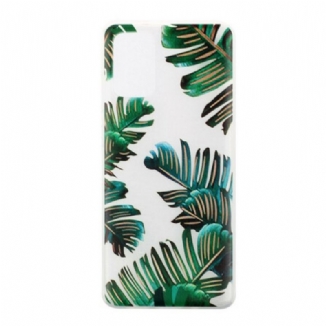 Coque Samsung Galaxy S20 Transparente Feuilles Vertes