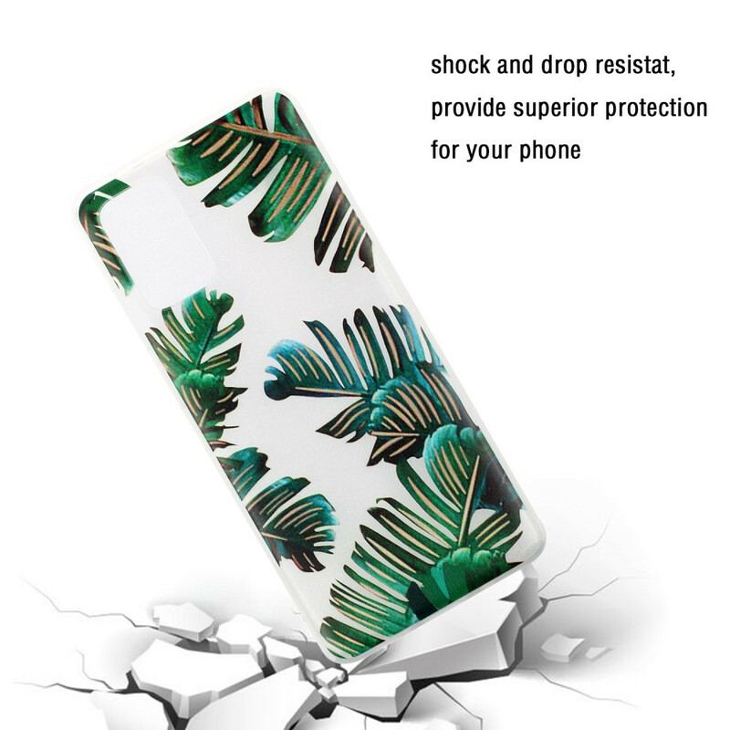 Coque Samsung Galaxy S20 Transparente Feuilles Vertes