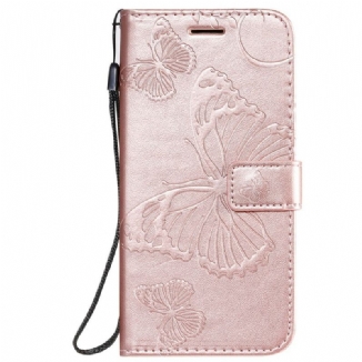Housse Samsung Galaxy S20 Papillons Géants à Lanière
