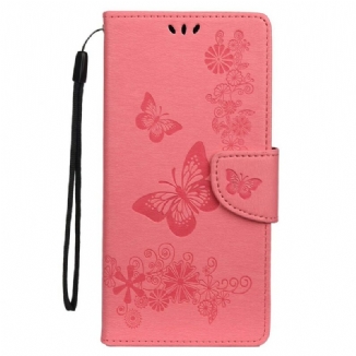 Housse Samsung Galaxy S20 Que des Papillons avec Lanière