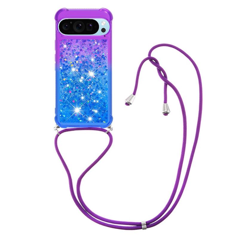 Coque à Cordon Google Pixel 10 Pro XL Gradient Paillettes