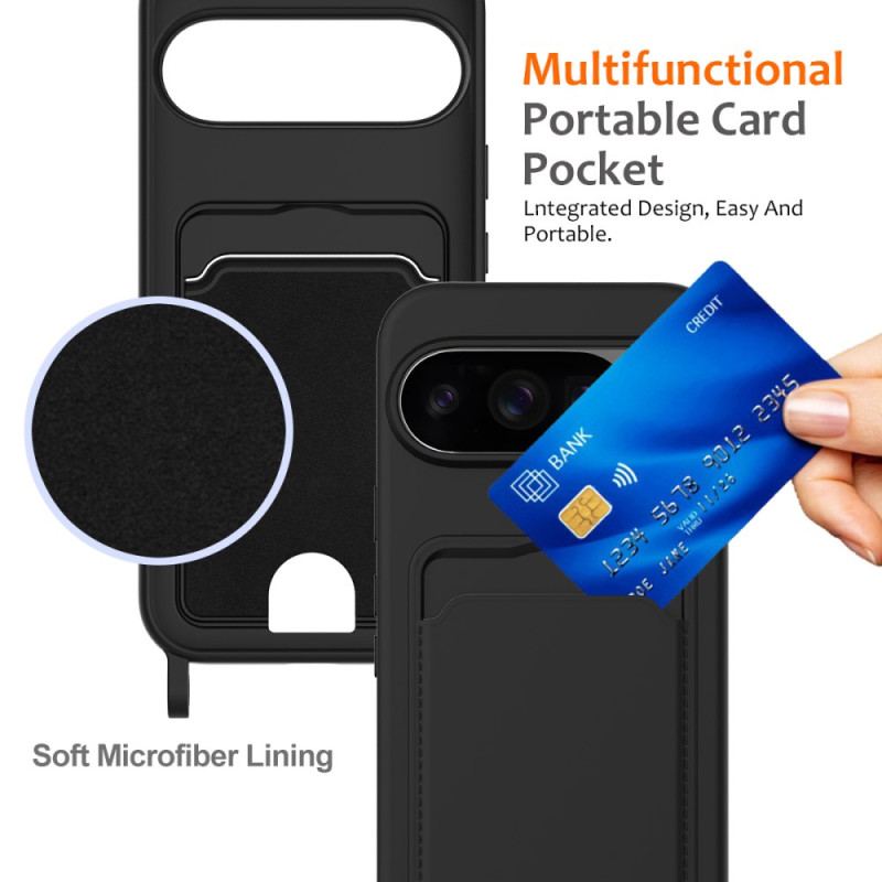 Coque à Cordon Google Pixel 10 Pro XL Silicone avec Porte-Carte