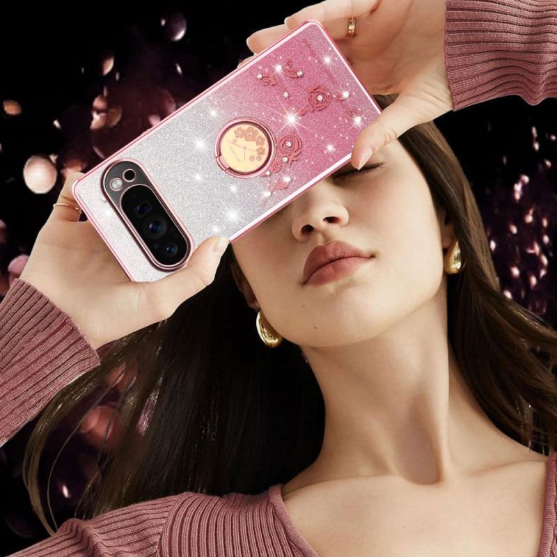 Coque Google Pixel 10 Pro XL Anneau-Support Strass KADEM