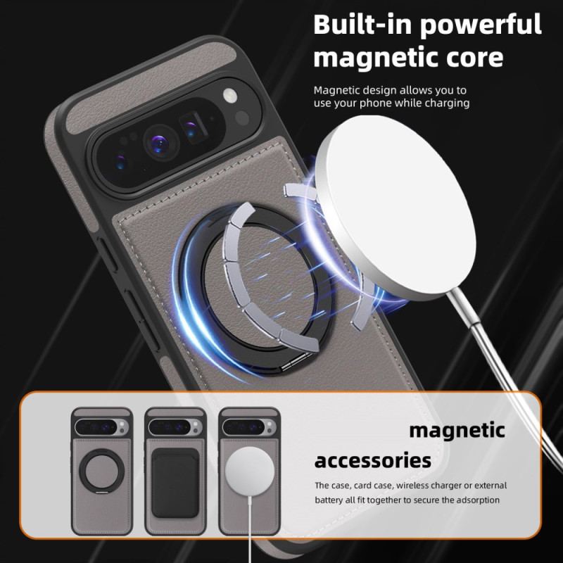 Coque Google Pixel 10 Pro XL Compatibilité MagSafe Support-Anneau Effet Daim