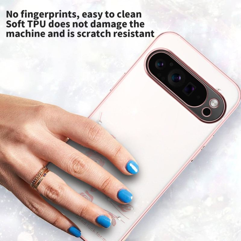 Coque Google Pixel 10 Pro XL Décoration Florale et Strass