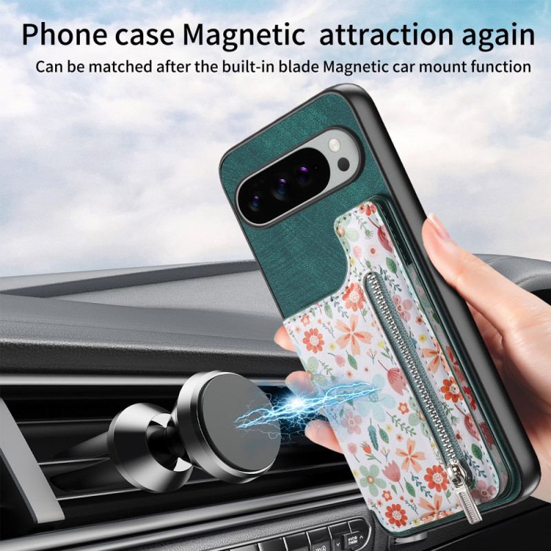 Coque Google Pixel 10 Pro XL Portefeuille Fleuri