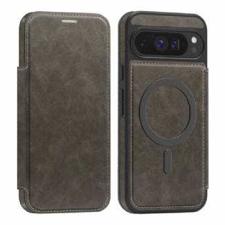 Flip Cover Google Pixel 10 Pro XL Compatible MagSafe avec Porte-Cartes RFID