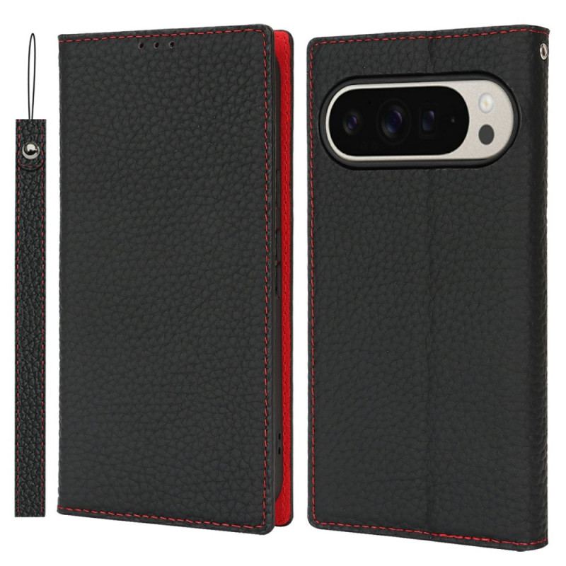Flip COver Google Pixel 10 Pro XL Cuir avec Lanière