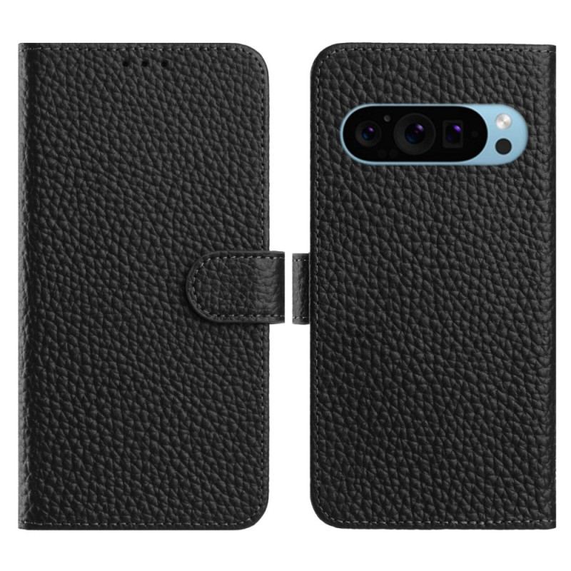 Housse Google Pixel 10 Pro XL / 9 Pro XL Cuir Grain Litchi