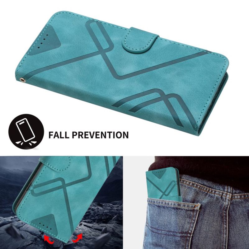 Housse Google Pixel 10 Pro XL / 9 Pro XL Lignes Géométriques avec Lanière