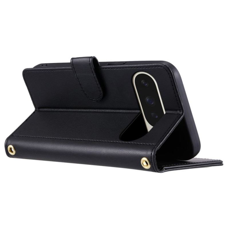 Housse Google Pixel 10 Pro XL Design Matelassé avec Lanière et Bandoulière