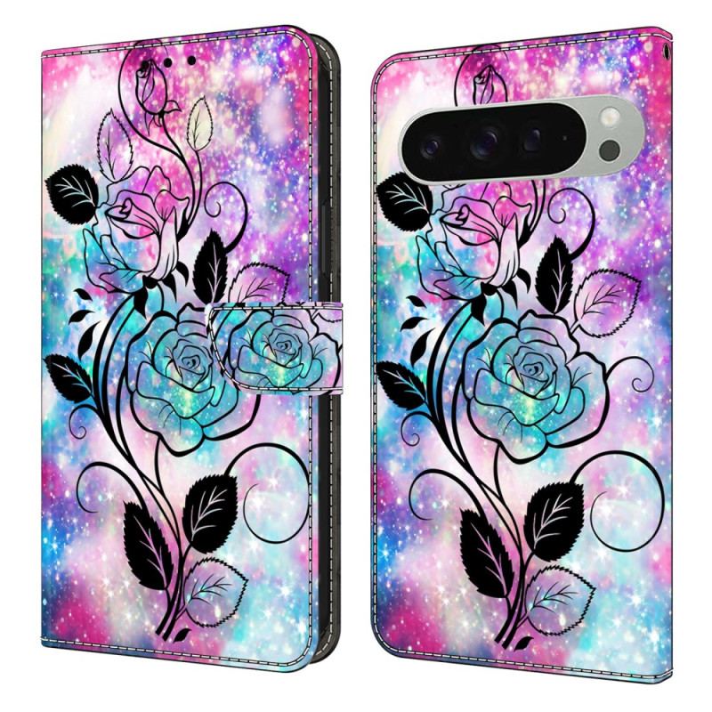 Housse Google Pixel 10 Pro XL Motif Rose et Bleu