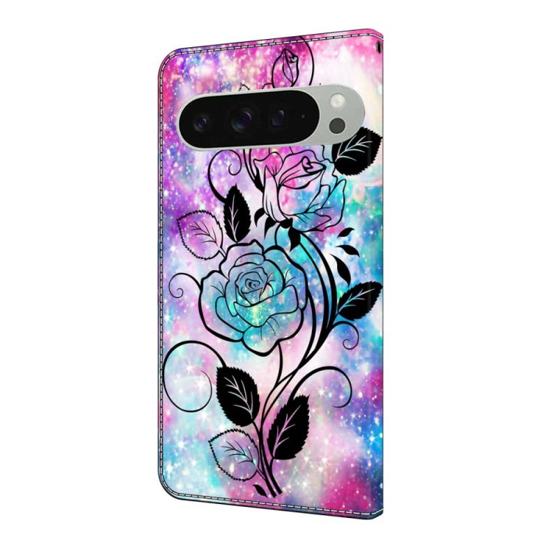 Housse Google Pixel 10 Pro XL Motif Rose et Bleu