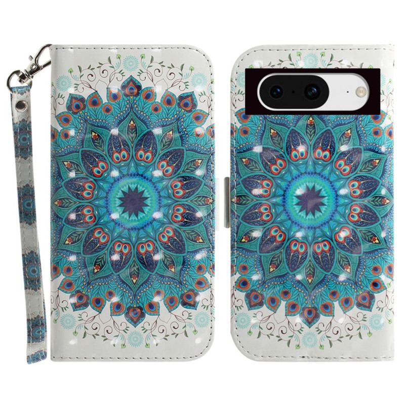 Housse Google Pixel 8 Mandala Vert à Lanière