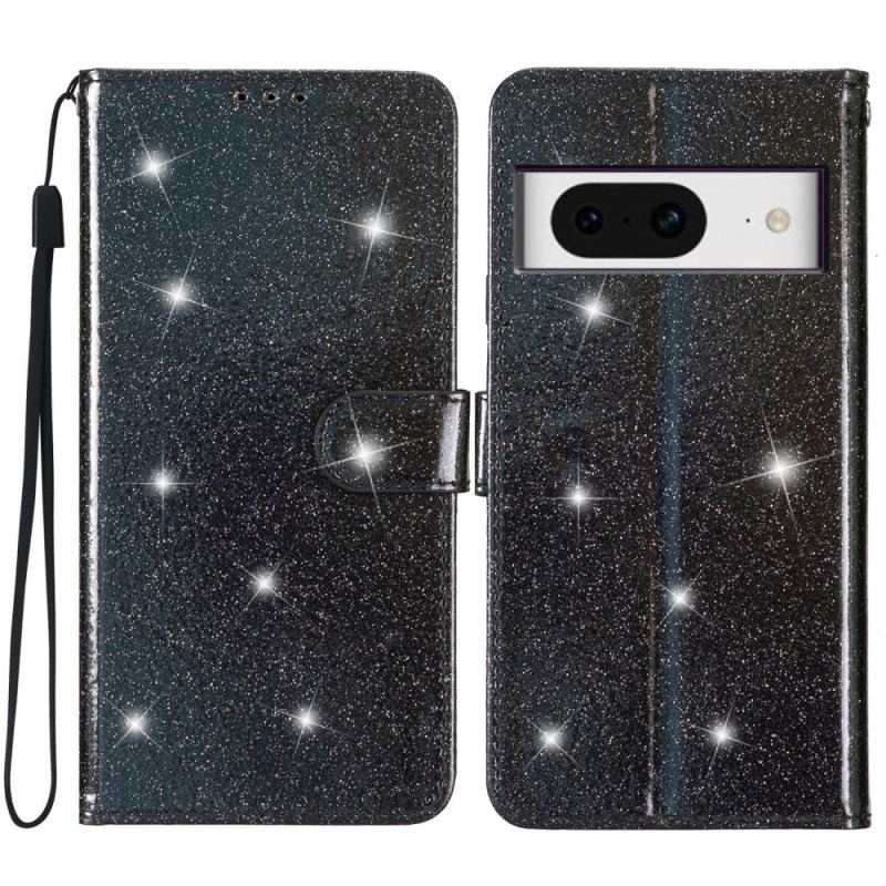 Housse Google Pixel 8 Paillettes à Lanière