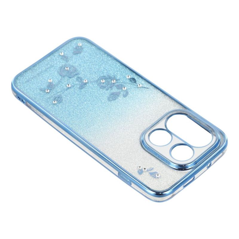 Coque OnePlus 15 Fleurs et Paillettes Dégradées