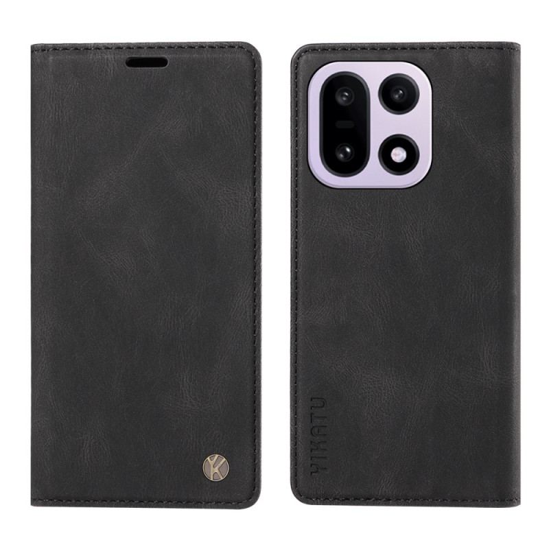 Flip Cover OnePlus 15 Effet Daim YIKATU