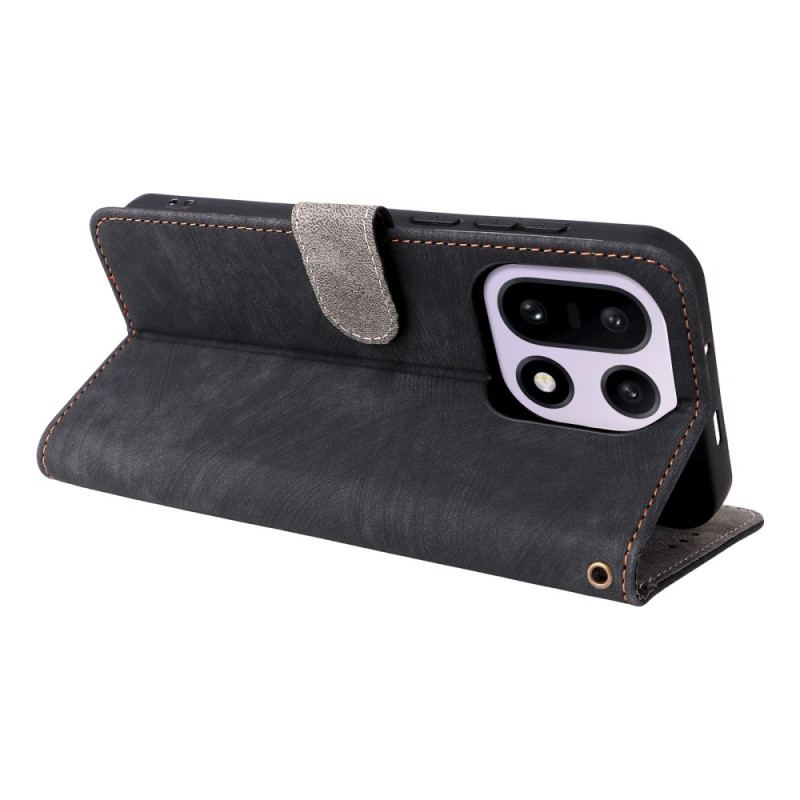 Housse OnePlus 15 Effet Daim à Lanière