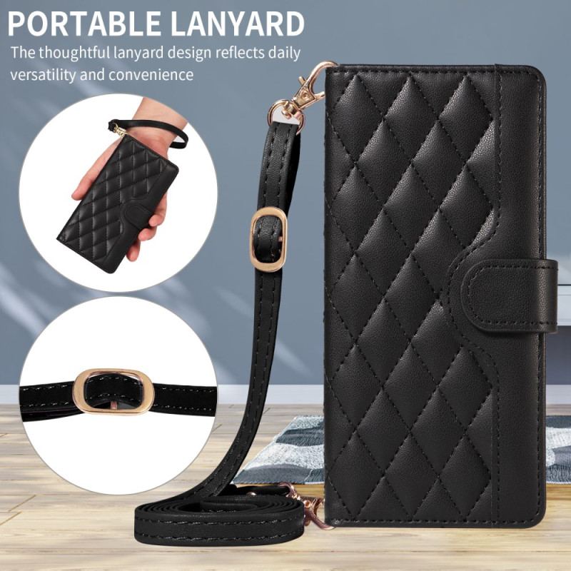 Housse OnePlus 15 Matelassée avec Bandoulière et Lanière