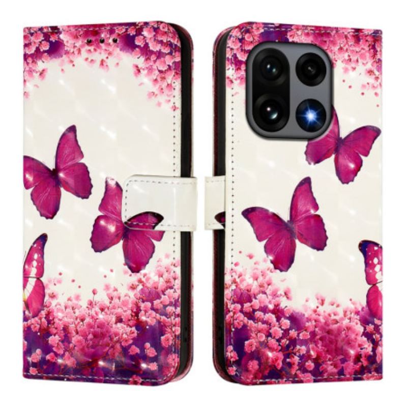 Housse OnePlus 15 Papillons Roses
