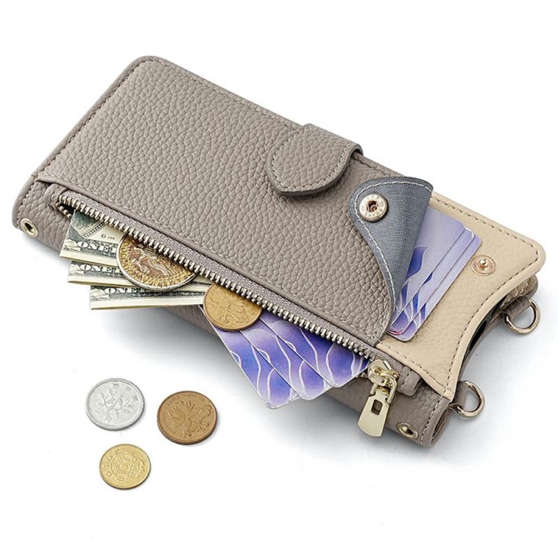 Housse OnePlus 15 Portefeuille avec Bandoulière Chaîne