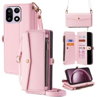 Housse OnePlus 15 Portefeuille et Bandoulière et Lanière