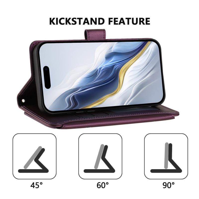 Housse OnePlus 15 Portefeuille Floral avec Lanière