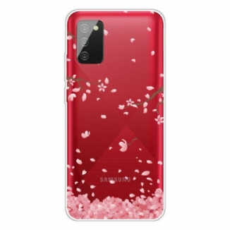 Coque Samsung Galaxy A02s Branches à Fleurs