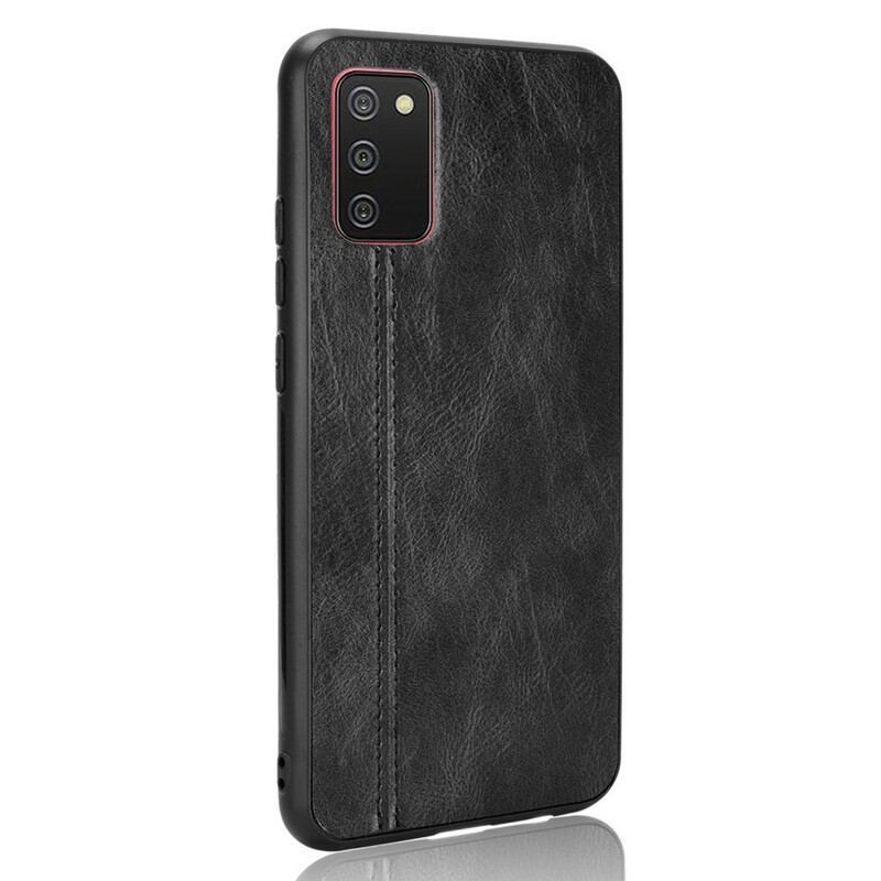 Coque Samsung Galaxy A02s Effet Cuir Couture