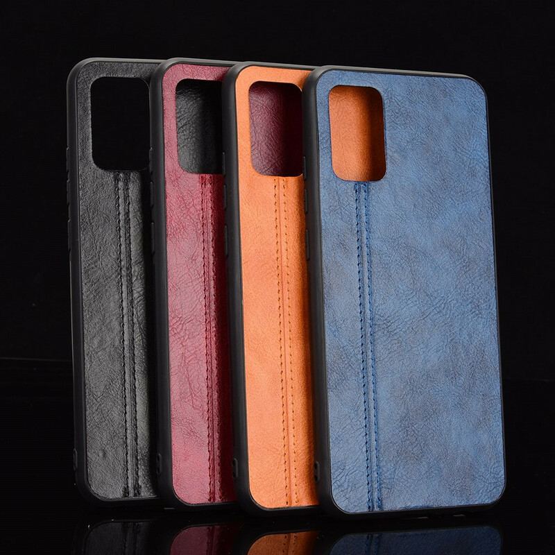 Coque Samsung Galaxy A02s Effet Cuir Couture