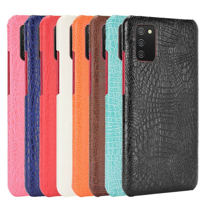 Coque Samsung Galaxy A02s Effet Peau de Crocodile