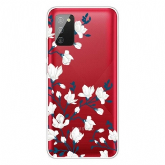 Coque Samsung Galaxy A02s Fleurs Blanches