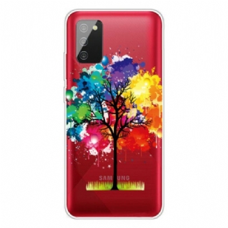 Coque Samsung Galaxy A02s Transparente Arbre Aquarelle