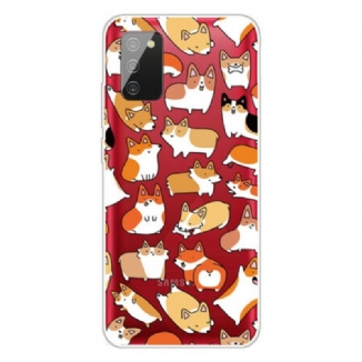 Coque Samsung Galaxy A02s Transparente Multiples Chiens