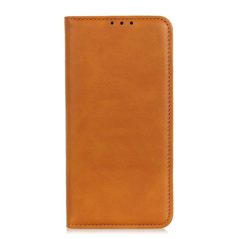 Flip Cover Samsung Galaxy A02s Cuir Fendu Élégance