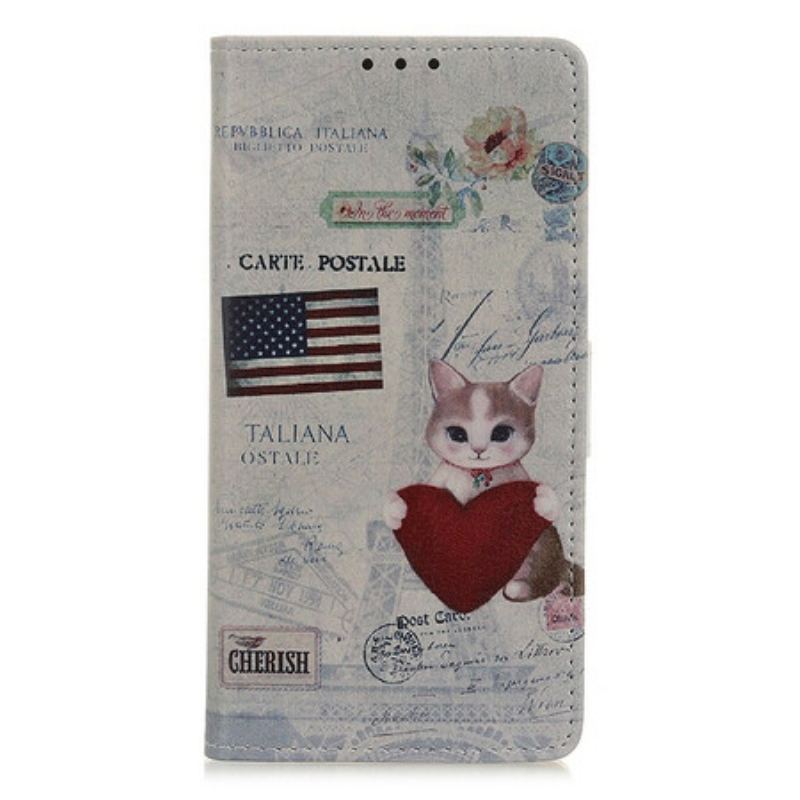 Housse Samsung Galaxy A02s Chat Voyageur