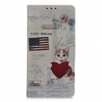 Housse Samsung Galaxy A02s Chat Voyageur
