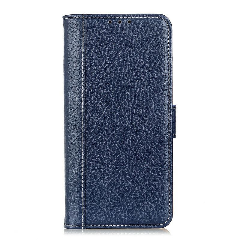Housse Samsung Galaxy A02s Effet Cuir Litchi Coutures