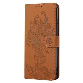 Housse Samsung Galaxy A02s Tigre Baroque à Lanière