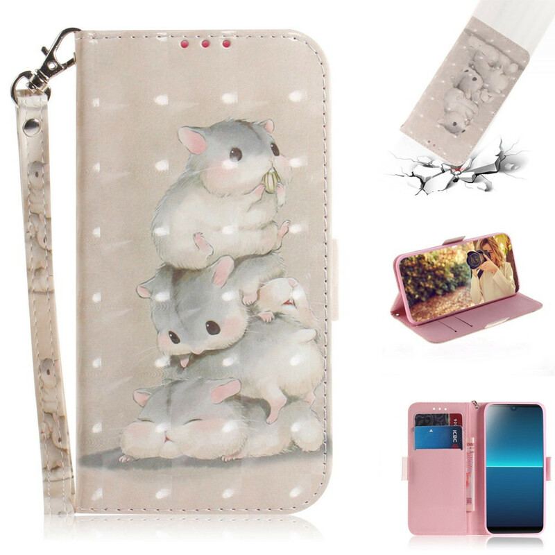 Housse Sony Xperia L4 Hamsters à Lanière