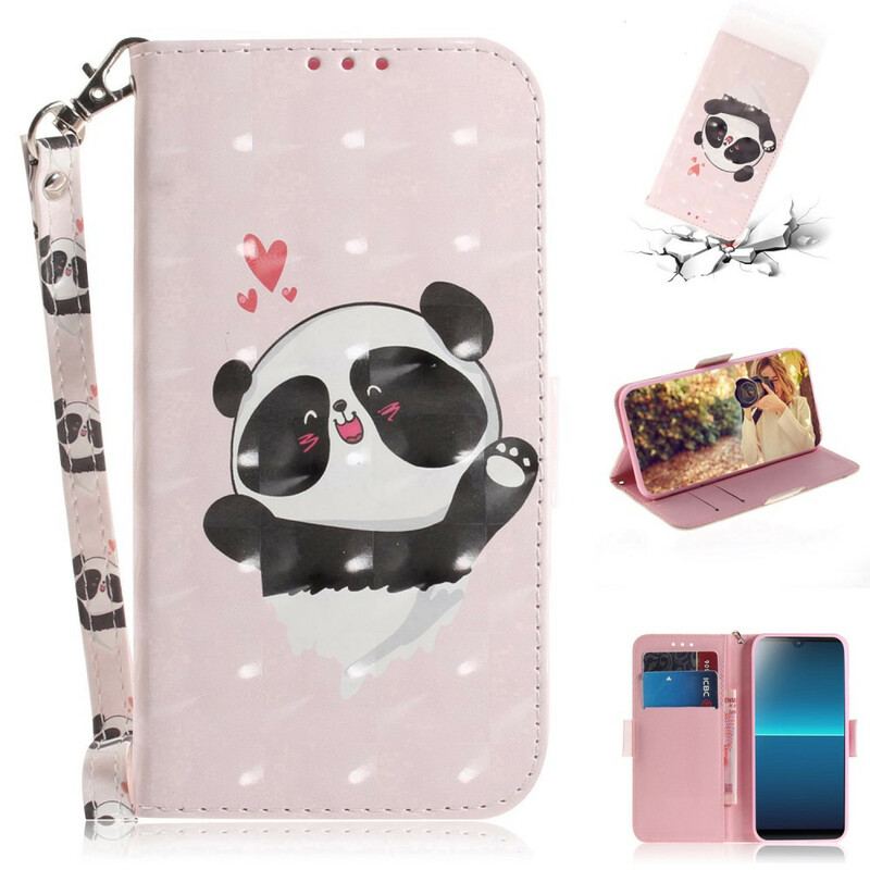 Housse Sony Xperia L4 Panda Love à Lanière