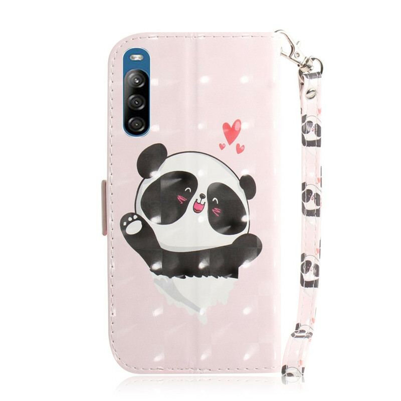 Housse Sony Xperia L4 Panda Love à Lanière