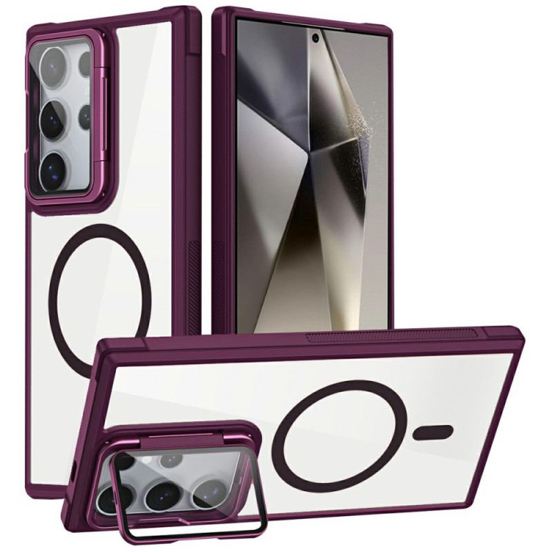 Coque Samsung Galaxy S25 Ultra 5G Compatible MagSafe avec Support Intégré