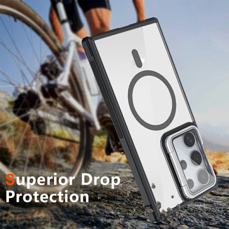 Coque Samsung Galaxy S25 Ultra 5G Compatible MagSafe avec Support Intégré