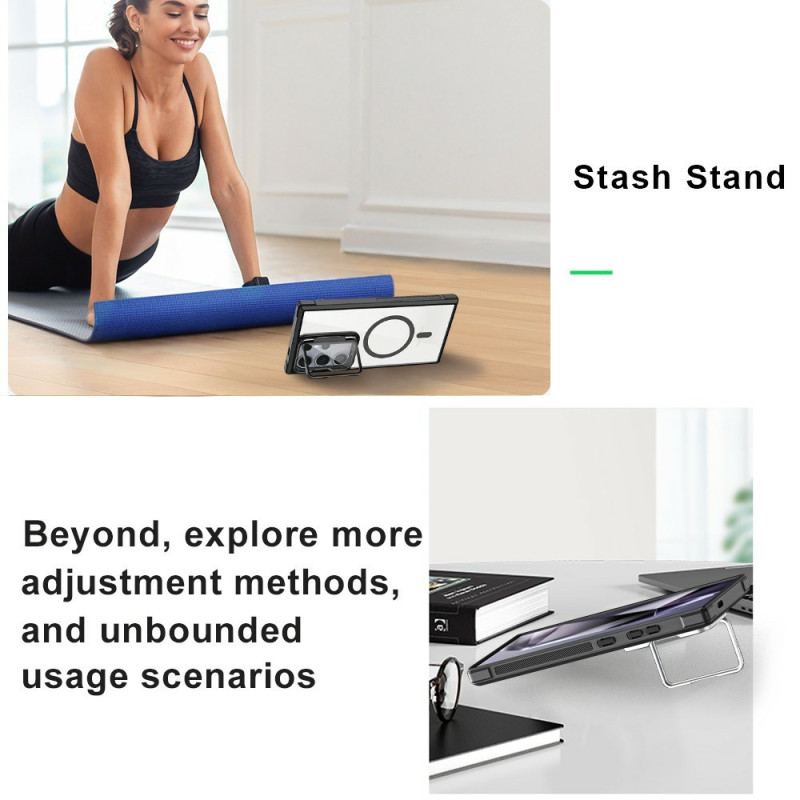 Coque Samsung Galaxy S25 Ultra 5G Compatible MagSafe avec Support Intégré