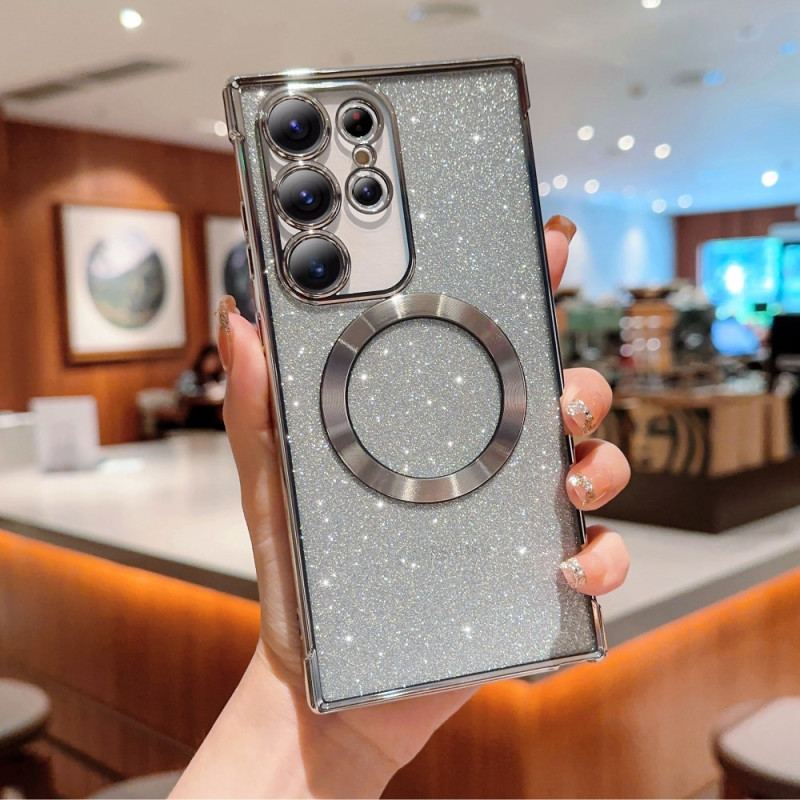 Coque Samsung Galaxy S25 Ultra 5G Compatible MagSafe Paillettes